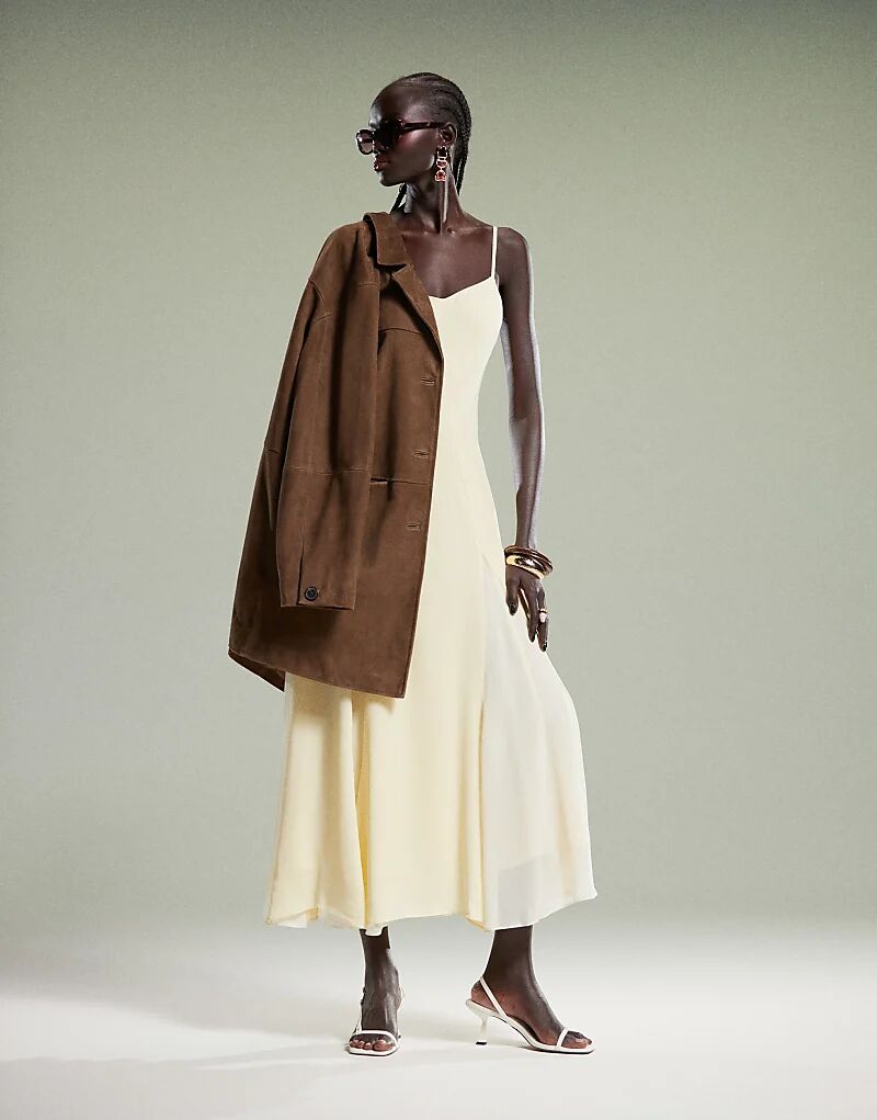 Платье макси Forever New лимонного цвета с разрезами
Платье макси Forever New лимонного цвета с разрезами