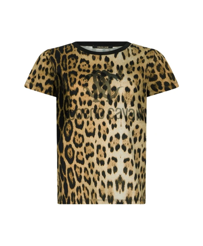 Футболка с леопардовым принтом Roberto Cavalli, коричневый
Футболка с леопардовым принтом Roberto Cavalli, коричневый