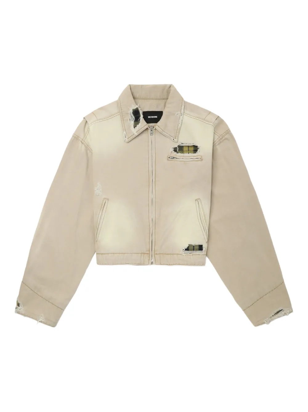 Куртка с клетчатыми вставками и бахромой We11done, нейтральный
Куртка с клетчатыми вставками и бахромой We11done, нейтральный