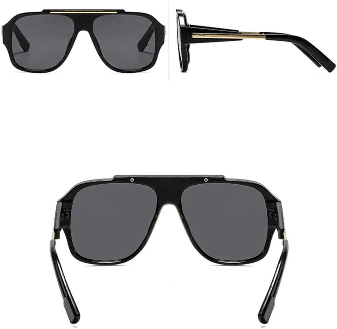 Ретро квадратные градиентные женские солнцезащитные очки, роскошные мужские очки с заклепками и толстой оправой, повседневные очки UV400 UATXTAU, Green Tea
Ретро квадратные градиентные женские солнцезащитные очки, роскошные мужские очки с заклепками и толстой оправой, повседневные очки UV400 UATXTAU, Green Tea