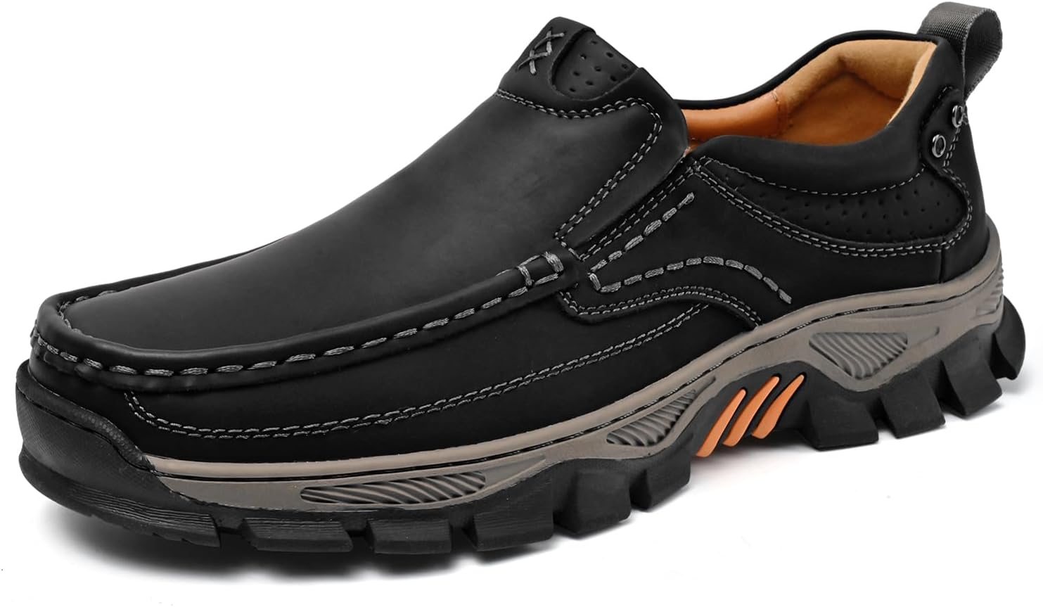 Мужские прогулочные туфли из кожи, легкие, дышащие, повседневные лоферы без шнурков Mostelo, черный
Мужские прогулочные туфли из кожи, легкие, дышащие, повседневные лоферы без шнурков Mostelo, черный