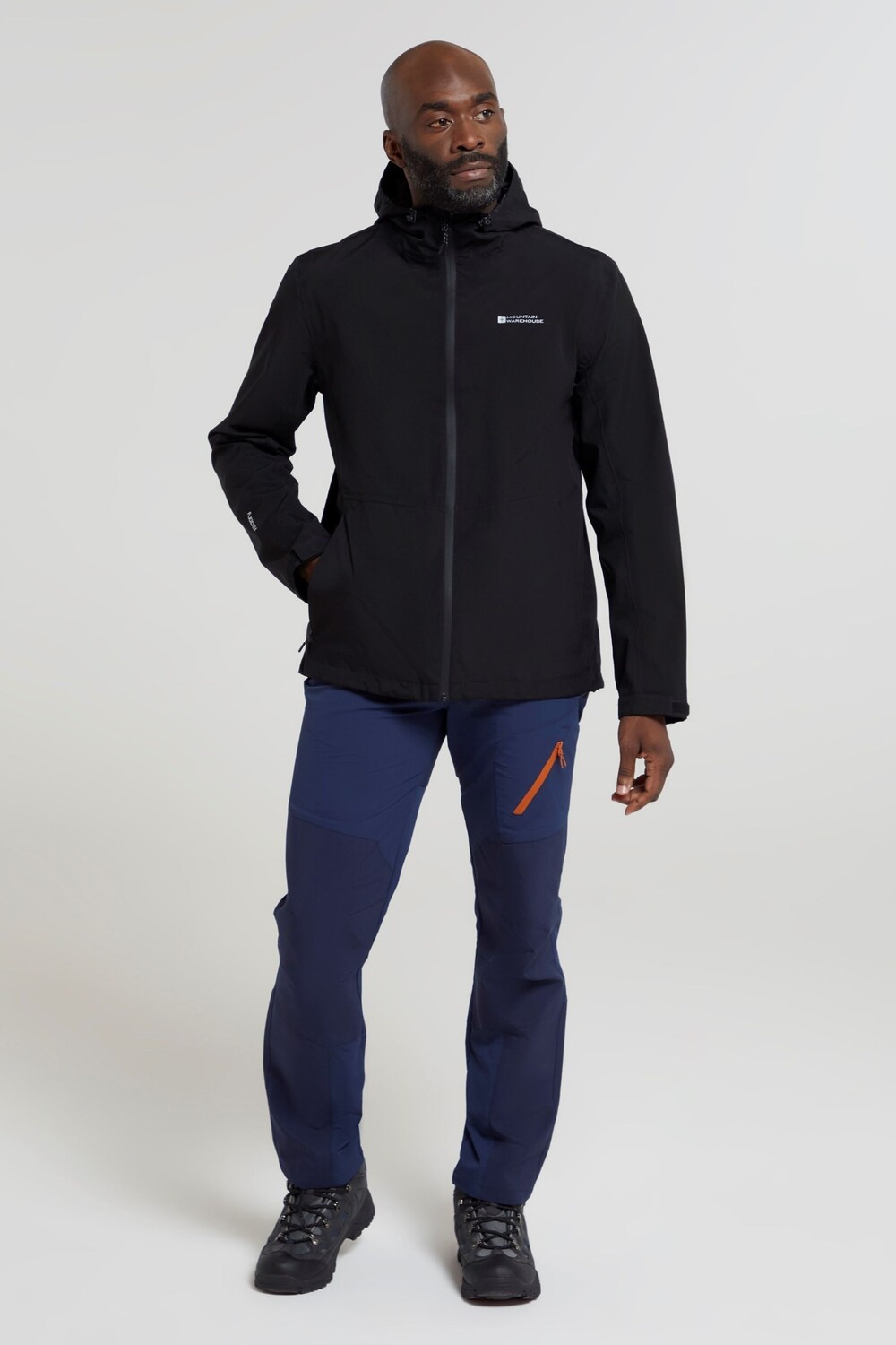 Легкая водонепроницаемая мужская уличная обувь и куртка Mountain Warehouse, черный 
Легкая водонепроницаемая мужская уличная обувь и куртка Mountain Warehouse, черный