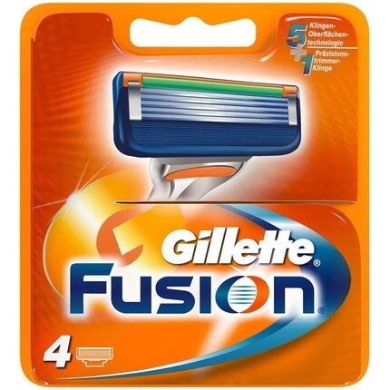 Лезвия для бритвы Fusion, 4 шт., Gillette 
Лезвия для бритвы Fusion, 4 шт., Gillette