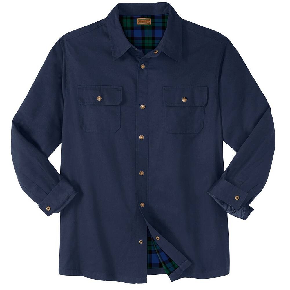 Мужская саржевая куртка-рубашка Boulder Creek By Kingsize Big & Tall на фланелевой подкладке, темно-синий
Мужская саржевая куртка-рубашка Boulder Creek By Kingsize Big & Tall на фланелевой подкладке, темно-синий