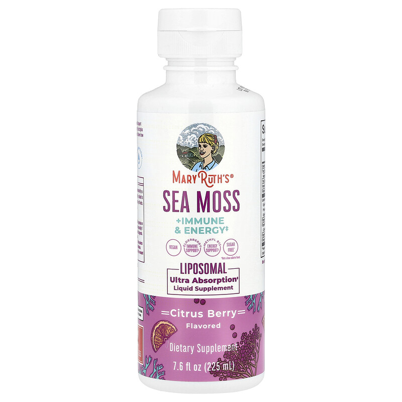 MaryRuth's, Sea Moss + Immune & Energy Liposomal, цитрусовые, 225 мл (7,6 жидк. Унции)
MaryRuth's, Sea Moss + Immune & Energy Liposomal, цитрусовые, 225 мл (7,6 жидк. Унции)