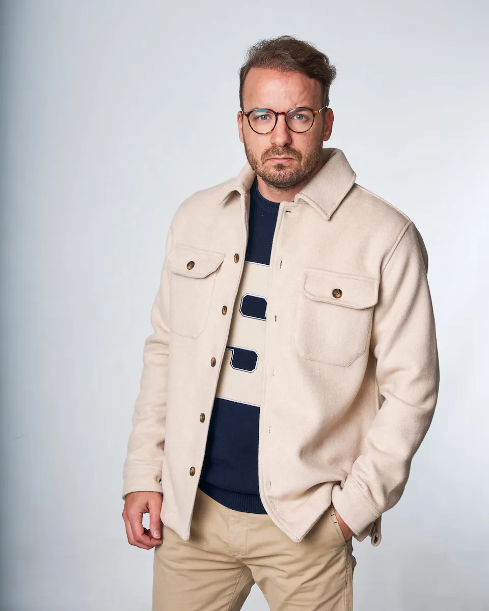 Мужская шерстяная рубашка прямого кроя Spagnolo, бежевый
Мужская шерстяная рубашка прямого кроя Spagnolo, бежевый