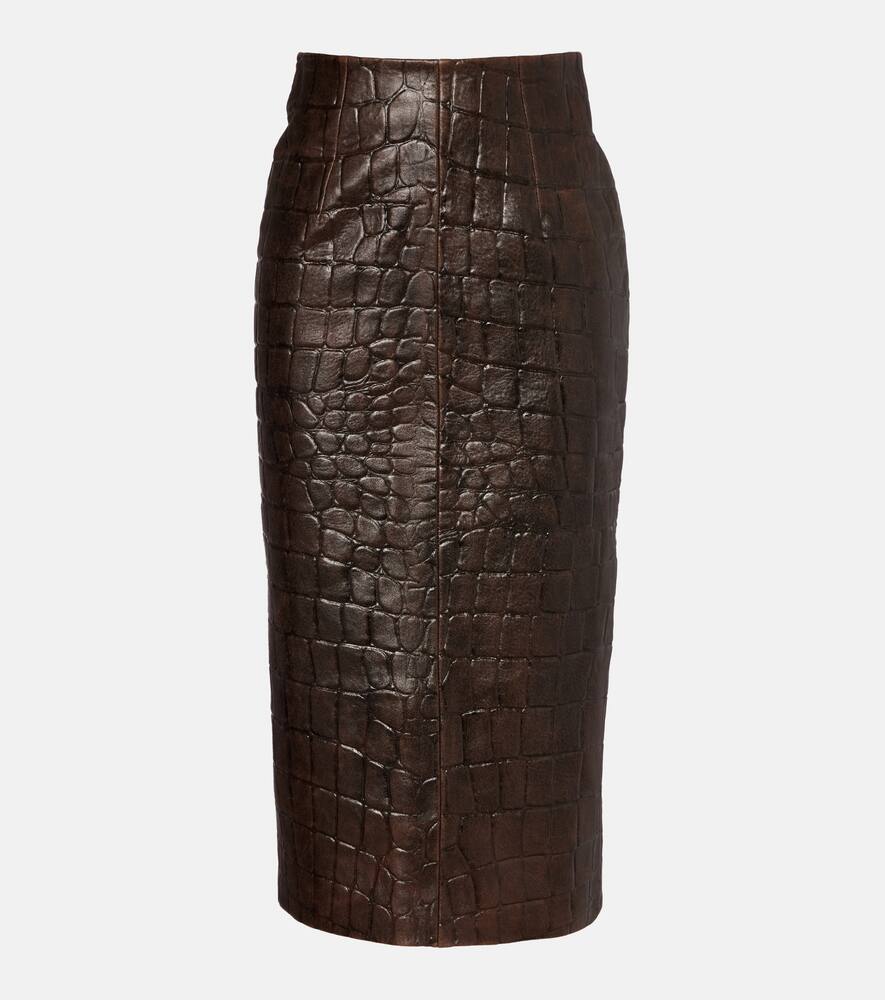 Юбка-карандаш Loretta из кожи с эффектом крокодила Emilia Wickstead, Coco Embossed King Croc
Юбка-карандаш Loretta из кожи с эффектом крокодила Emilia Wickstead, Coco Embossed King Croc