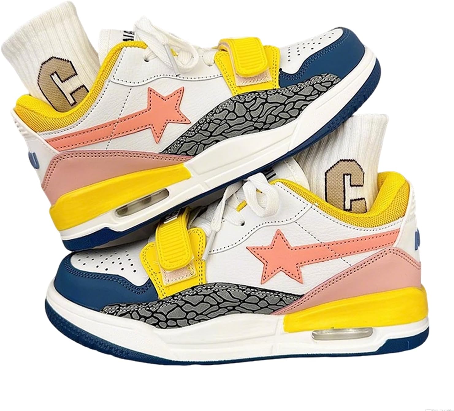 Женские и мужские высокие кроссовки на платформе Star Chunky с воздушной подушкой, удобной толстой подошвой для повседневной уличной носки Zqw, синий/желтый/розовый
Женские и мужские высокие кроссовки на платформе Star Chunky с воздушной подушкой, удобной толстой подошвой для повседневной уличной носки Zqw, синий/желтый/розовый