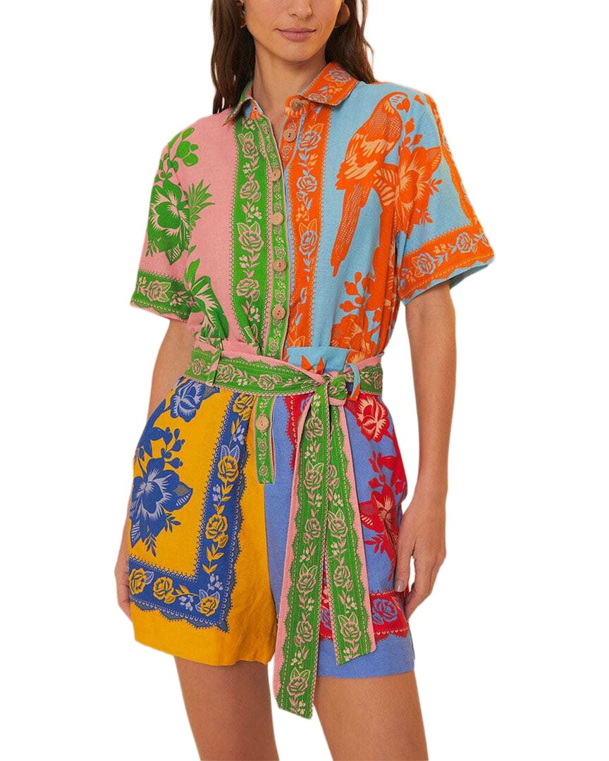 FARM Rio Lace Garden Mix Scarves Linen-Blend Romper, зеленый
FARM Rio Lace Garden Mix Scarves Linen-Blend Romper, зеленый