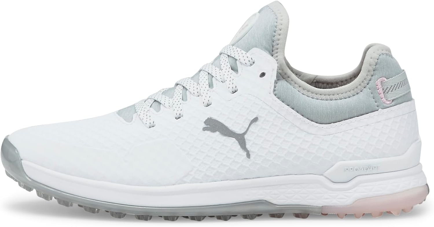 Женские гольф-кроссовки Puma Golf Proadapt Alphacat, белый/розовый
Женские гольф-кроссовки Puma Golf Proadapt Alphacat, белый/розовый