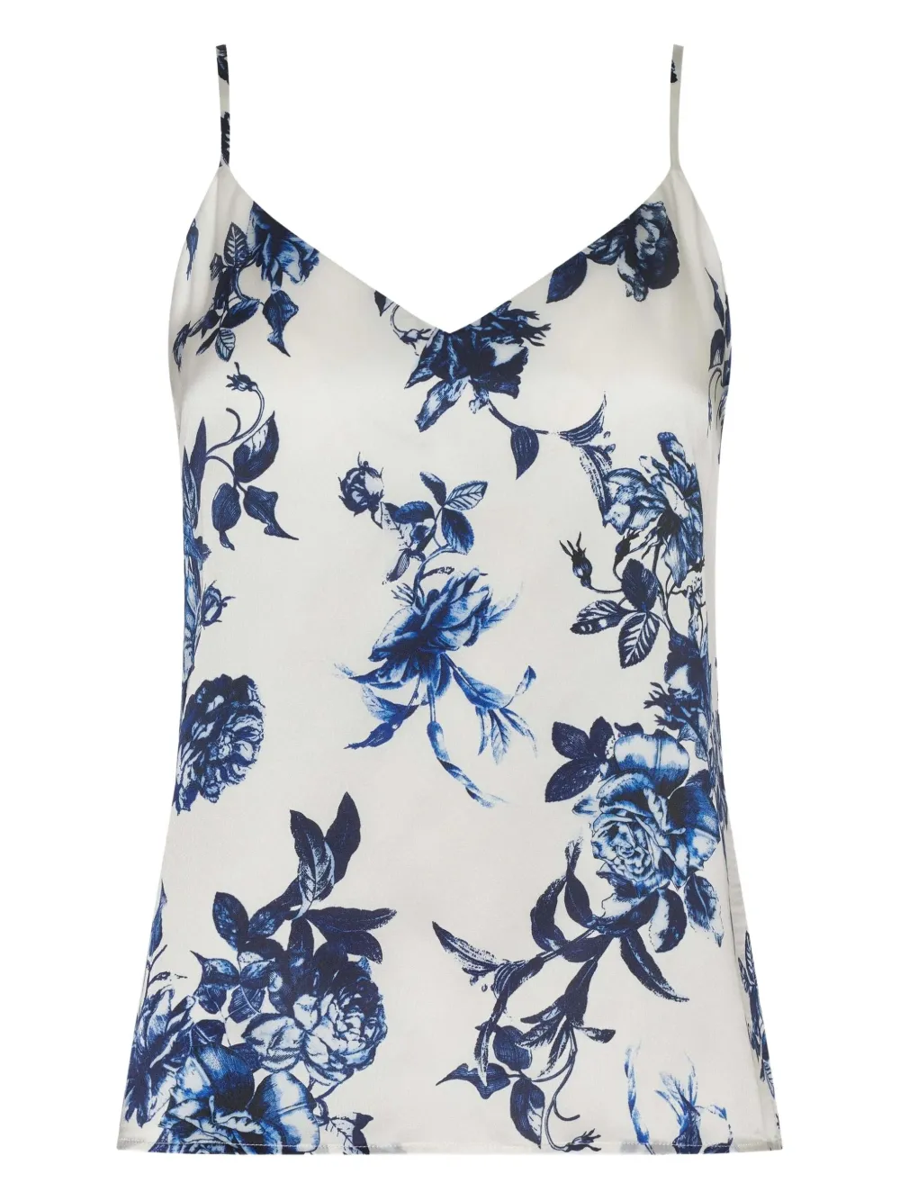 Топ на тонких бретельках с цветочным принтом L'Agence, белый
Топ на тонких бретельках с цветочным принтом L'Agence, белый