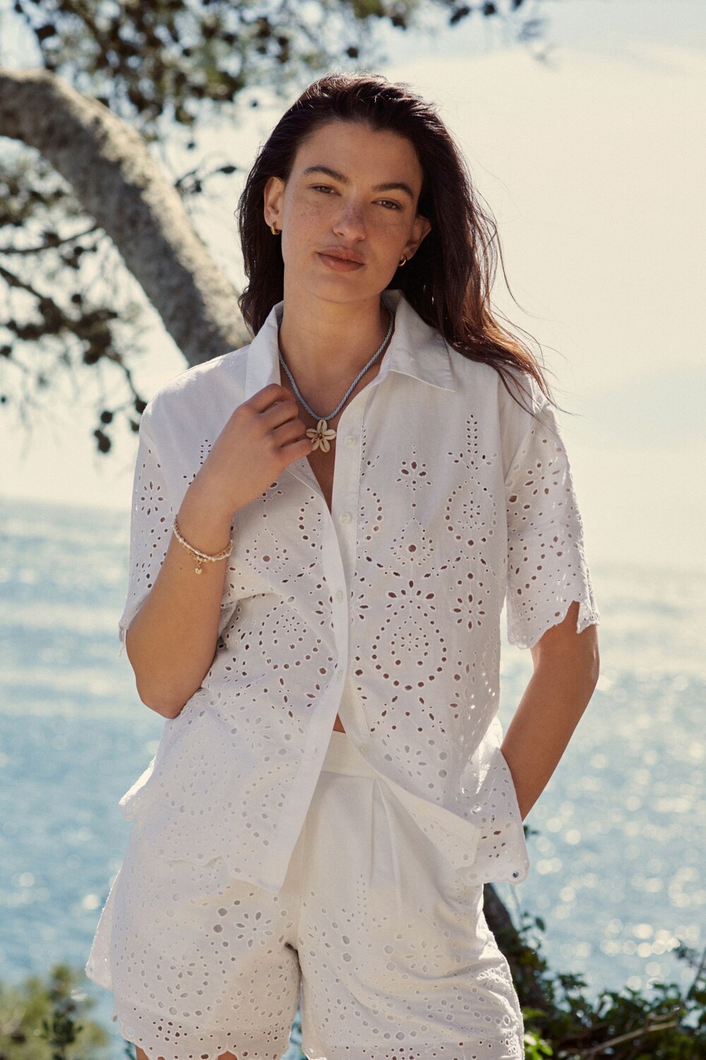 Рубашка Coord Broderie с коротким рукавом из 100% хлопка Next, белый
Рубашка Coord Broderie с коротким рукавом из 100% хлопка Next, белый