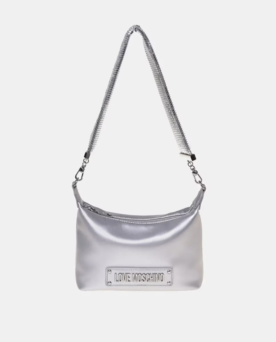 Сумка на плечо с сетчатой ручкой и застежкой-молнией Love Moschino, серебряный, Серебристый, Сумка на плечо с сетчатой ручкой и застежкой-молнией Love Moschino, серебряный
Сумка на плечо с сетчатой ручкой и застежкой-молнией Love Moschino, серебряный, Серебристый, Сумка на плечо с сетчатой ручкой и застежкой-молнией Love Moschino, серебряный