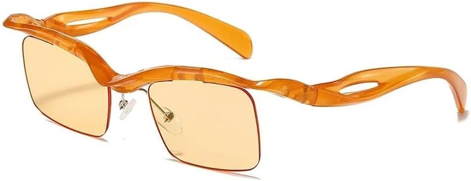 Ретро уникальные солнцезащитные очки без оправы, модные, с прозрачными линзами цвета океана, защита от УФ-излучения UV400, мужские, в стиле панк, зеркальные солнцезащитные очки DSXLY, Orange Champagne
Ретро уникальные солнцезащитные очки без оправы, модные, с прозрачными линзами цвета океана, защита от УФ-излучения UV400, мужские, в стиле панк, зеркальные солнцезащитные очки DSXLY, Orange Champagne