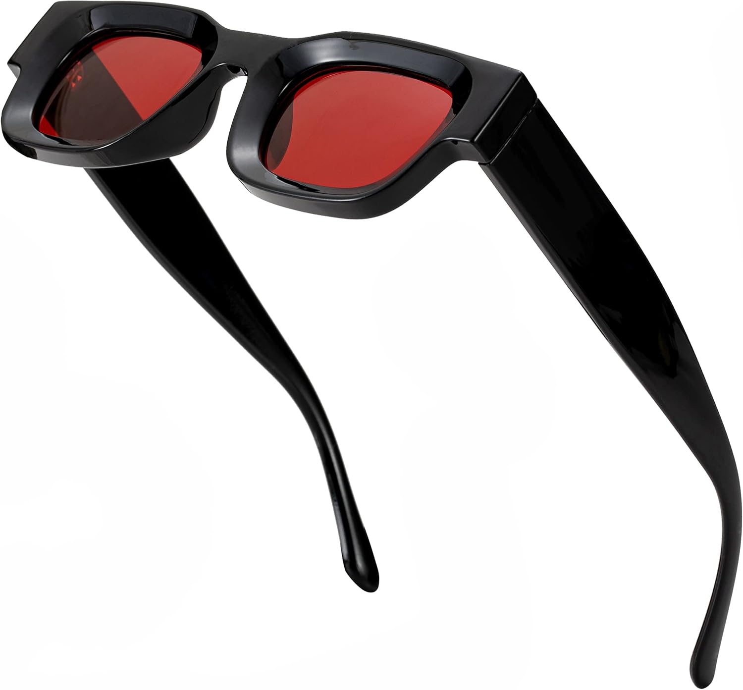 Солнцезащитные очки в стиле ретро прямоугольной формы с поляризацией для женщин и мужчин с маленьким лицом, массивная квадратная оправа, защита UV400 Teumire, A11 Black/Clear Red
Солнцезащитные очки в стиле ретро прямоугольной формы с поляризацией для женщин и мужчин с маленьким лицом, массивная квадратная оправа, защита UV400 Teumire, A11 Black/Clear Red