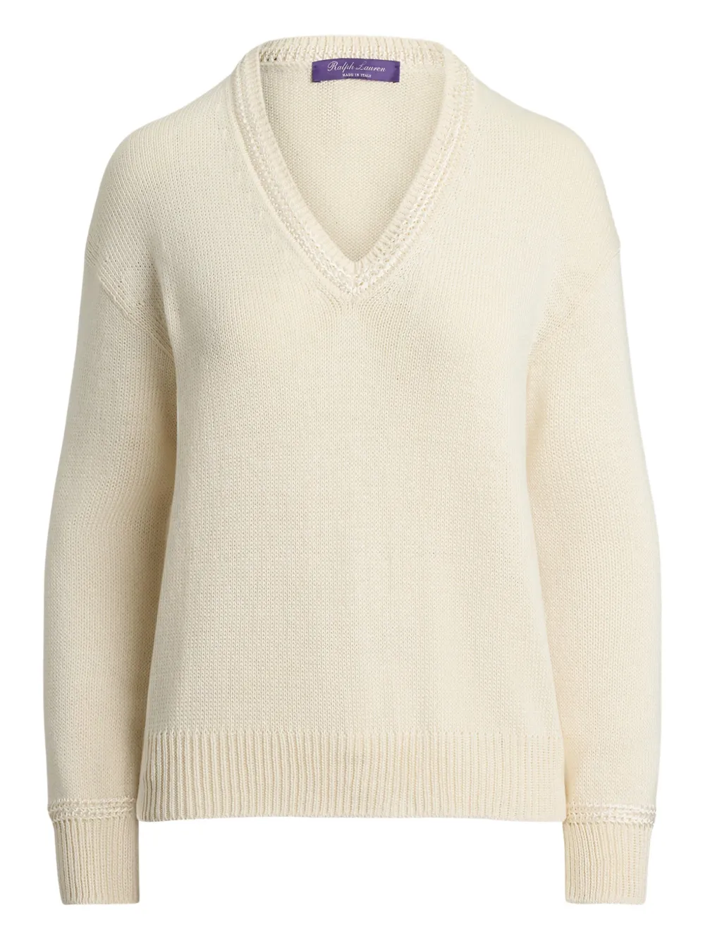 Джемпер с V-образным вырезом Ralph Lauren Collection, белый
Джемпер с V-образным вырезом Ralph Lauren Collection, белый