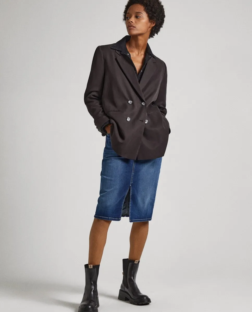 Джинсовая миди-юбка с завышенной талией и эффектом потертости Pepe Jeans, синий
Джинсовая миди-юбка с завышенной талией и эффектом потертости Pepe Jeans, синий