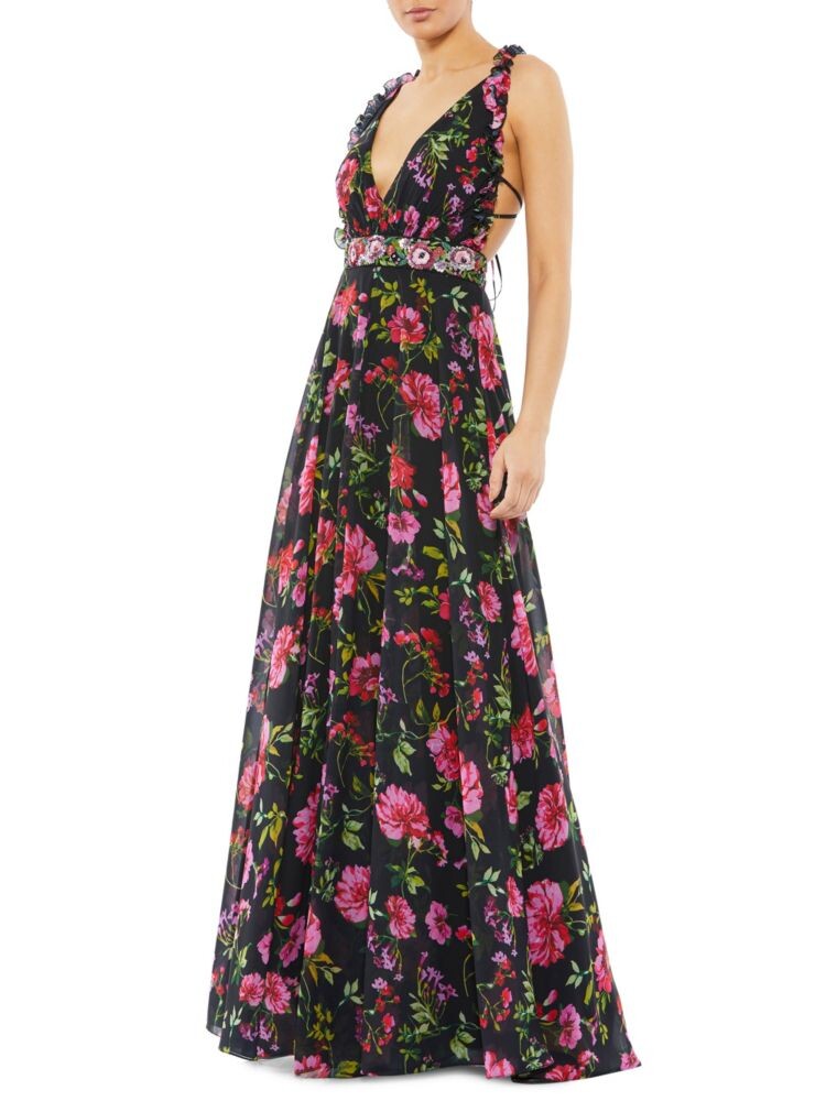 Расклешенное платье с поясом и цветочным принтом Mac Duggal, цвет Black Multi
Расклешенное платье с поясом и цветочным принтом Mac Duggal, цвет Black Multi