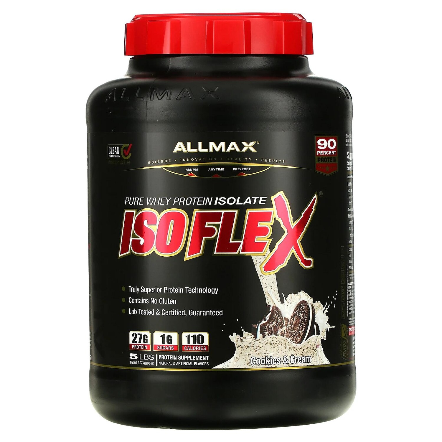 ALLMAX Nutrition Isoflex 100%-ный чистый изолят сывороточного белка (ИСБ с фильтрацией частиц заряженными ионами) печенье и сливки 2,27 кг
ALLMAX Nutrition Isoflex 100%-ный чистый изолят сывороточного белка (ИСБ с фильтрацией частиц заряженными ионами) печенье и сливки 2,27 кг