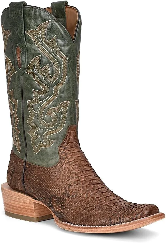 Мужские королевские сапоги Corral, коричневая питоновая кожа, ручная работа | Западные сапоги с узким квадратным носком с зеленой вышивкой Corral Boots, коричневый/зеленый
Мужские королевские сапоги Corral, коричневая питоновая кожа, ручная работа | Западные сапоги с узким квадратным носком с зеленой вышивкой Corral Boots, коричневый/зеленый