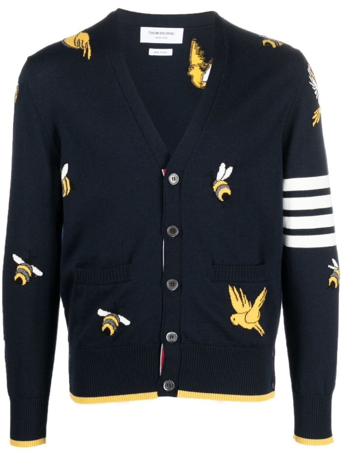 Кардиган с полосками 4-Bar Thom Browne, синий
Кардиган с полосками 4-Bar Thom Browne, синий