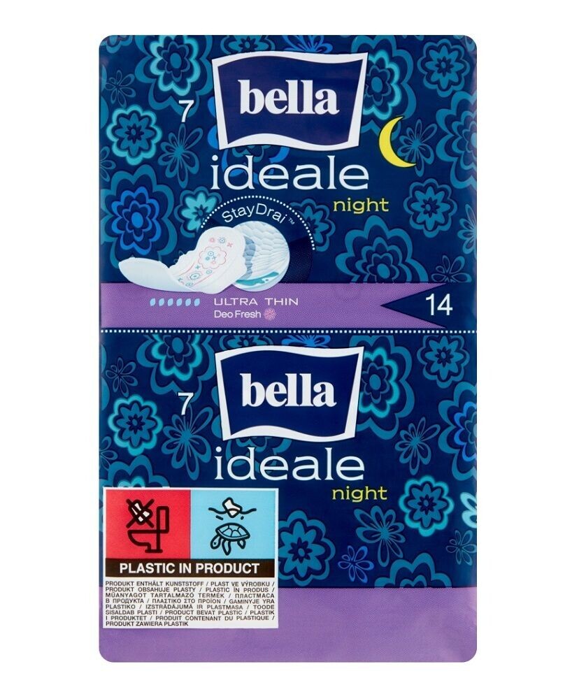 Bella Ideale Ultra Thin Night гигиенические салфетки, 14 шт.
Bella Ideale Ultra Thin Night гигиенические салфетки, 14 шт.