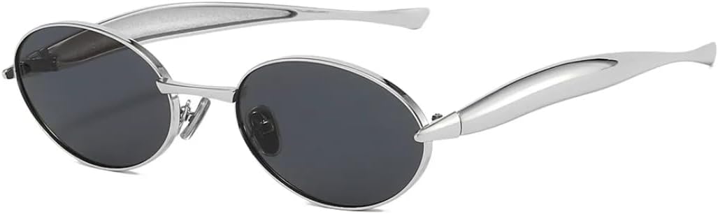 Женские солнцезащитные очки в овальной маленькой оправе, стильные, с металлическим покрытием, высококлассные, модные, для мужчин, с защитой от УФ-излучения UV400 UATXTAU, Silvery Black
Женские солнцезащитные очки в овальной маленькой оправе, стильные, с металлическим покрытием, высококлассные, модные, для мужчин, с защитой от УФ-излучения UV400 UATXTAU, Silvery Black