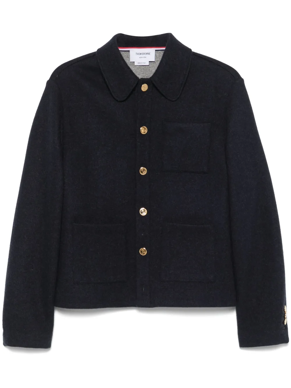 Куртка с закругленным воротником THOM BROWNE, синий
Куртка с закругленным воротником THOM BROWNE, синий
