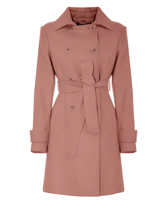 Элегантное пальто с поясом и пуговицами в тон. Kocca, розовый
Элегантное пальто с поясом и пуговицами в тон. Kocca, розовый