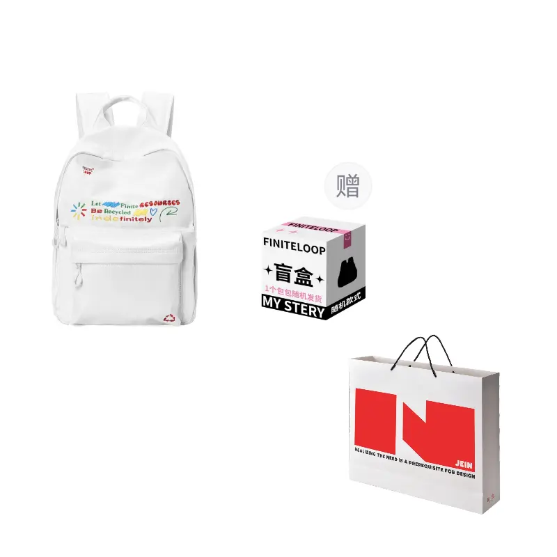 FINITE LOOP FINITE LOOP Рюкзак из переработанного полиэстера унисекс белый, White+Mystery Box
FINITE LOOP FINITE LOOP Рюкзак из переработанного полиэстера унисекс белый, White+Mystery Box