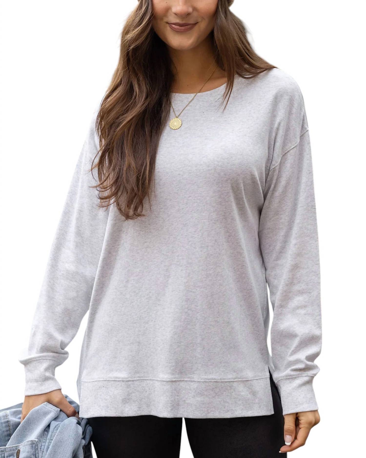 Футболка с длинным рукавом в сером меланже Grace and Lace, светло-серый
Футболка с длинным рукавом в сером меланже Grace and Lace, светло-серый