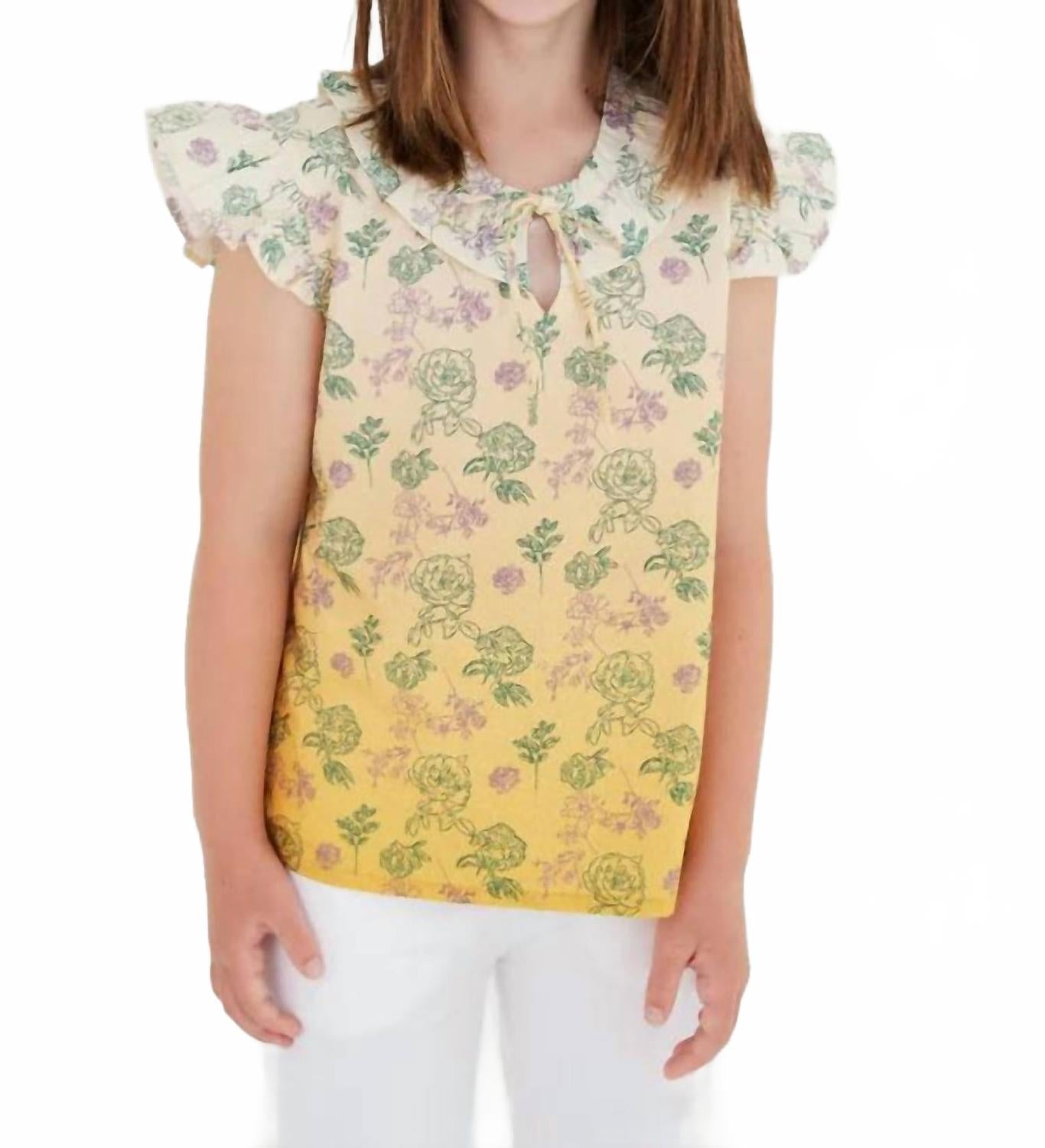 Желкий топ с цветочным принтом и градиентом Sasha+Z, желтый
Желкий топ с цветочным принтом и градиентом Sasha+Z, желтый