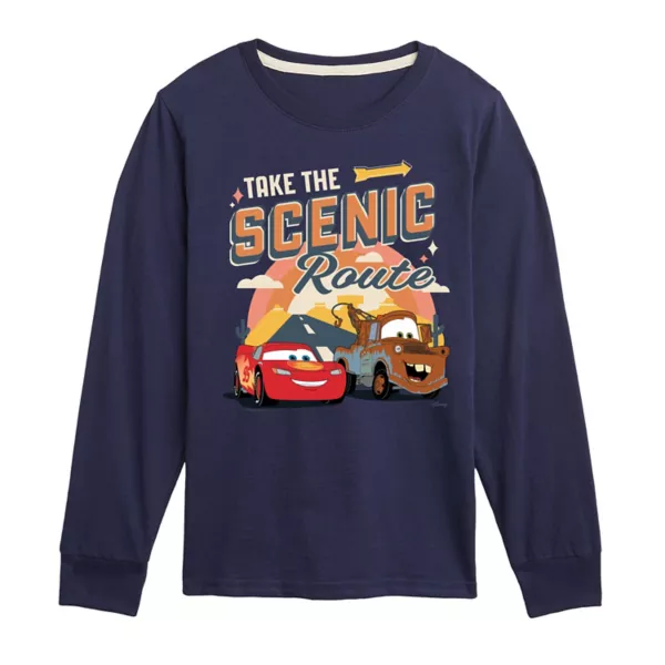 Футболка с длинным рукавом и принтом для мальчиков 8-20 лет "S Cars: Путешествие по живописному маршруту" Disney / Pixar, синий
Футболка с длинным рукавом и принтом для мальчиков 8-20 лет "S Cars: Путешествие по живописному маршруту" Disney / Pixar, синий