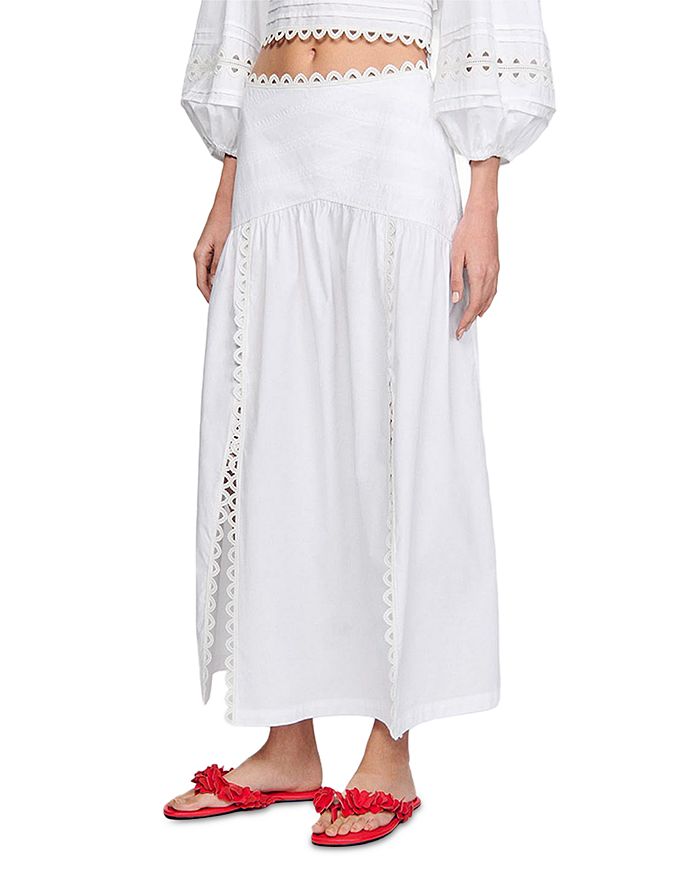 Юбка из поплина с боковой молнией Sandro, белый
Юбка из поплина с боковой молнией Sandro, белый