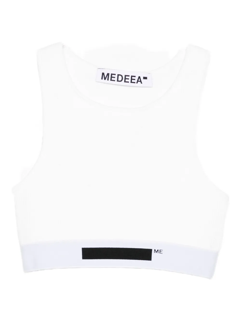 Укороченный топ с логотипом Medeea, белый
Укороченный топ с логотипом Medeea, белый