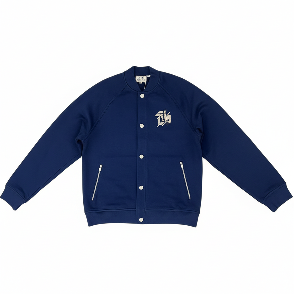 HERMES Бейсбольная майка мужская темно-синяя с бейсбольным воротником умеренная
HERMES Бейсбольная майка мужская темно-синяя с бейсбольным воротником умеренная