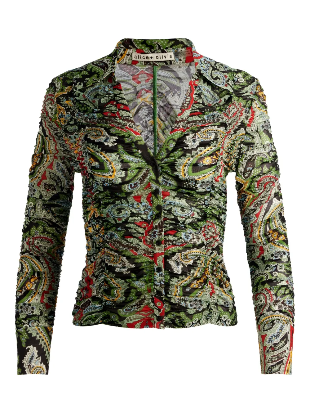 Блузка со сборками и принтом пейсли alice + olivia
Блузка со сборками и принтом пейсли alice + olivia