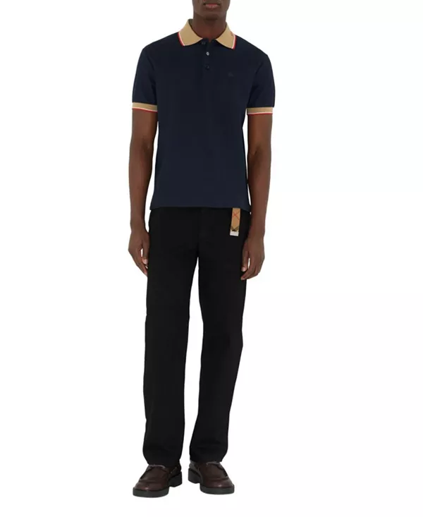 Хлопковая рубашка-поло с логотипом Burberry, синий
Хлопковая рубашка-поло с логотипом Burberry, синий