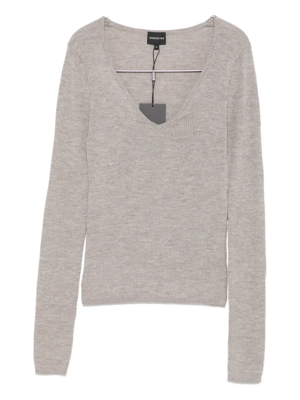 Вязаный свитер с V-образным вырезом Herskind, серый
Вязаный свитер с V-образным вырезом Herskind, серый