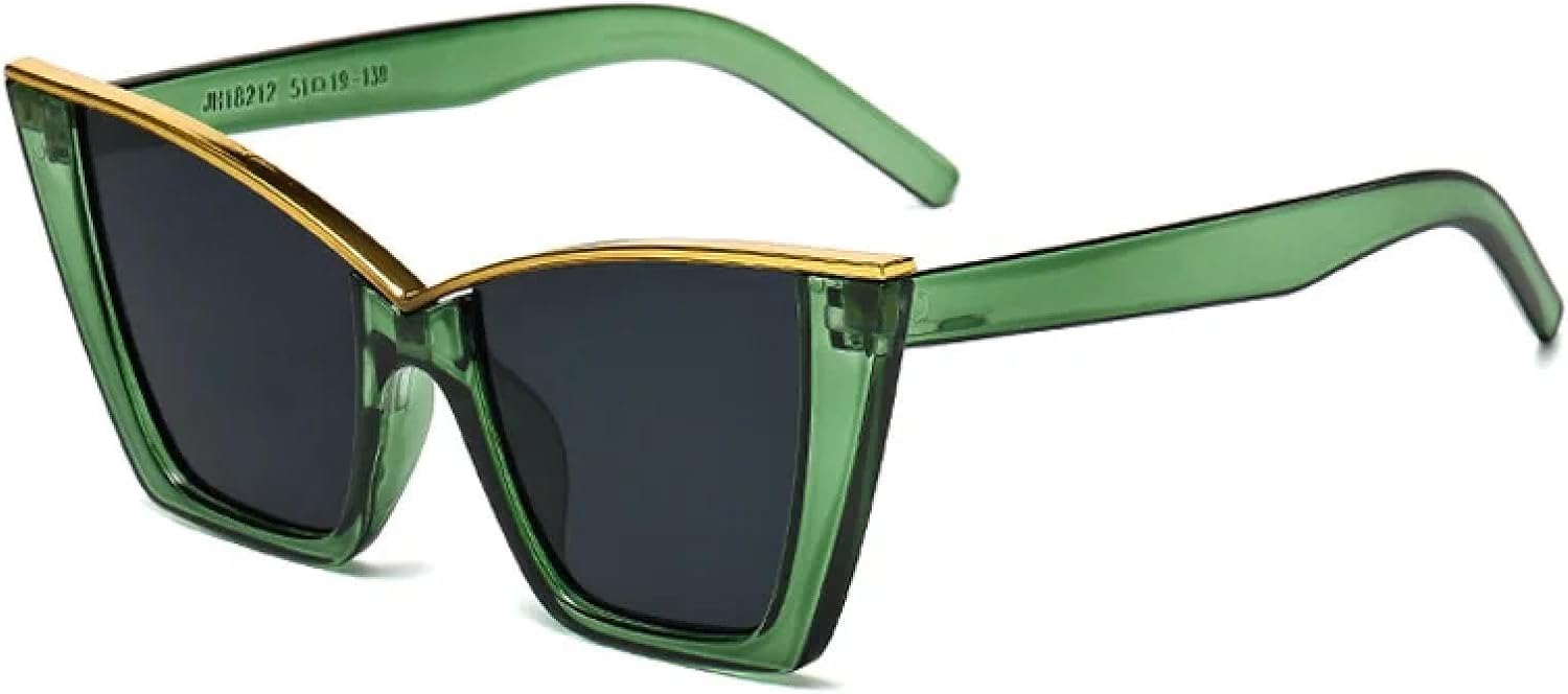 Солнцезащитные очки с защитой от УФ-излучения UV400 | Большие линзы в стиле «кошачий глаз» с яркими цветными линзами | Для женщин и мужчин, для занятий спортом на открытом воздухе и вождения DSVIGF, Green-black
Солнцезащитные очки с защитой от УФ-излучения UV400 | Большие линзы в стиле «кошачий глаз» с яркими цветными линзами | Для женщин и мужчин, для занятий спортом на открытом воздухе и вождения DSVIGF, Green-black