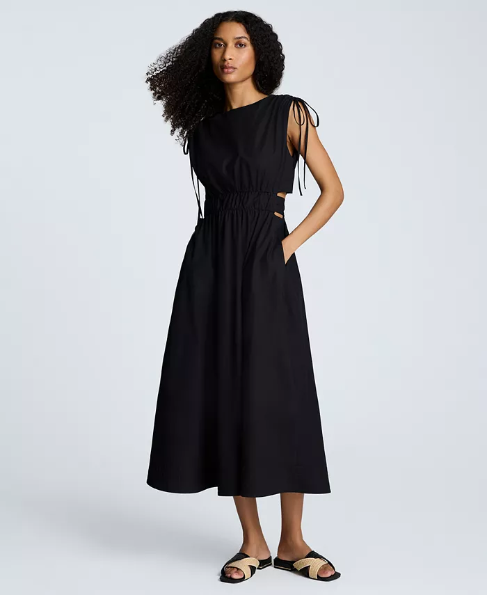 Женское платье миди с завязками на плечах и вырезами по бокам Kenneth Cole, черный
Женское платье миди с завязками на плечах и вырезами по бокам Kenneth Cole, черный