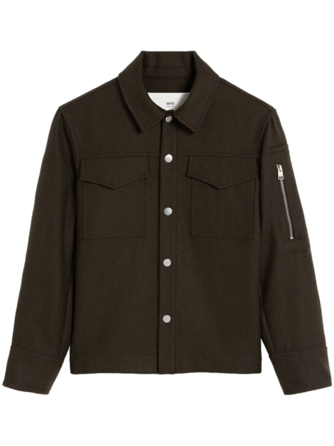 AMI Paris шерстяная куртка-рубашка на пуговицах, коричневый
AMI Paris шерстяная куртка-рубашка на пуговицах, коричневый