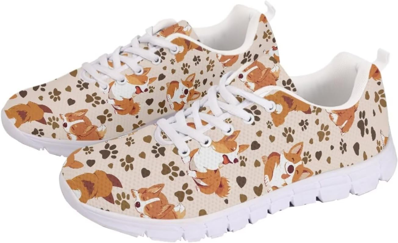 Кроссовки GETELINSENG Унисекс для бега, легкая спортивная обувь с сеткой, шнуровкой, для тенниса и прогулок, Corgi Paw Print
Кроссовки GETELINSENG Унисекс для бега, легкая спортивная обувь с сеткой, шнуровкой, для тенниса и прогулок, Corgi Paw Print