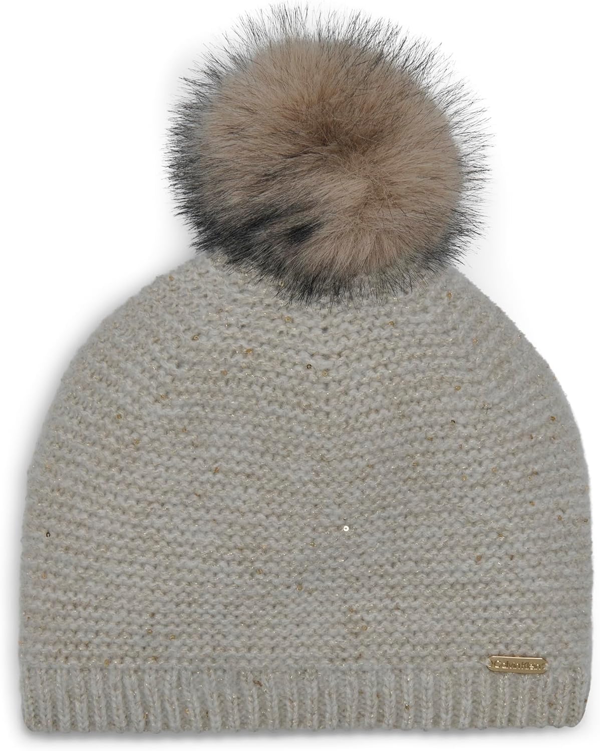 Женская мини-шапка-бини Calvin Klein с пайетками и помпоном из искусственного меха, Cream
Женская мини-шапка-бини Calvin Klein с пайетками и помпоном из искусственного меха, Cream