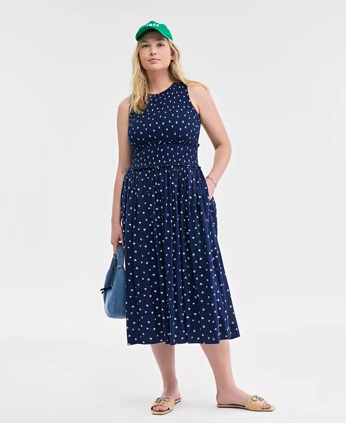 Женское плетеное платье миди с принтом и сборчатыми рукавами без бретелей On 34th, синий
Женское плетеное платье миди с принтом и сборчатыми рукавами без бретелей On 34th, синий