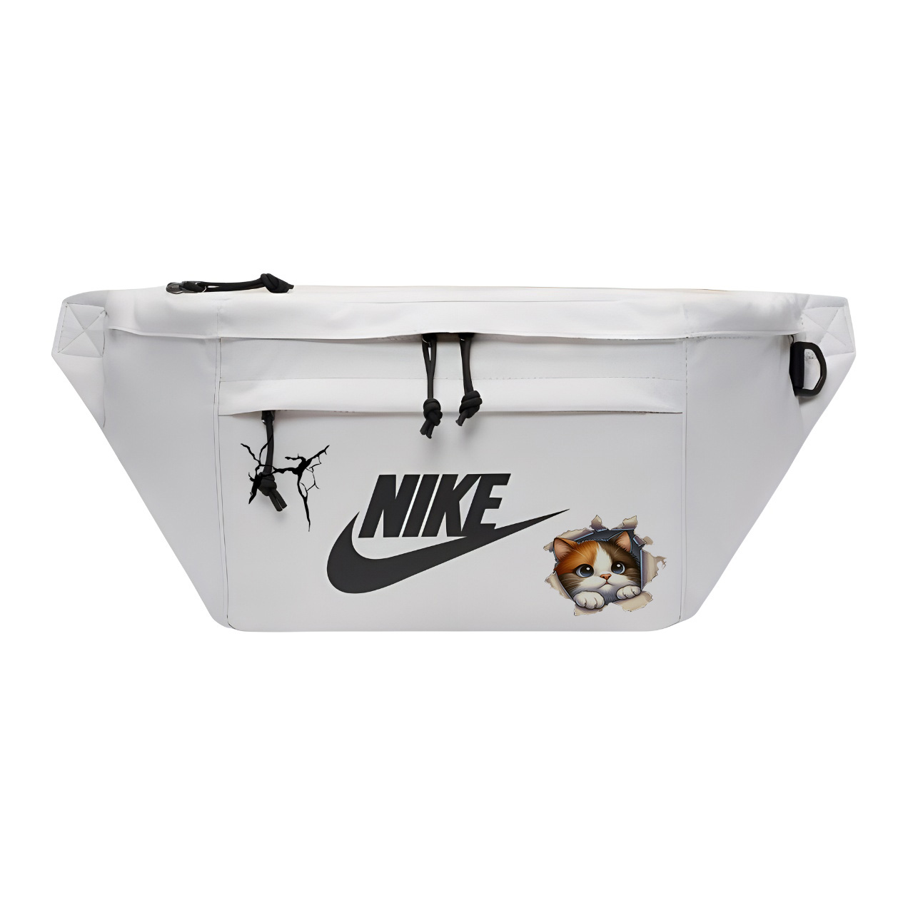 Nike Одноплечевая набедренная сумка через плечо унисекс белая, Kitten 
Nike Одноплечевая набедренная сумка через плечо унисекс белая, Kitten