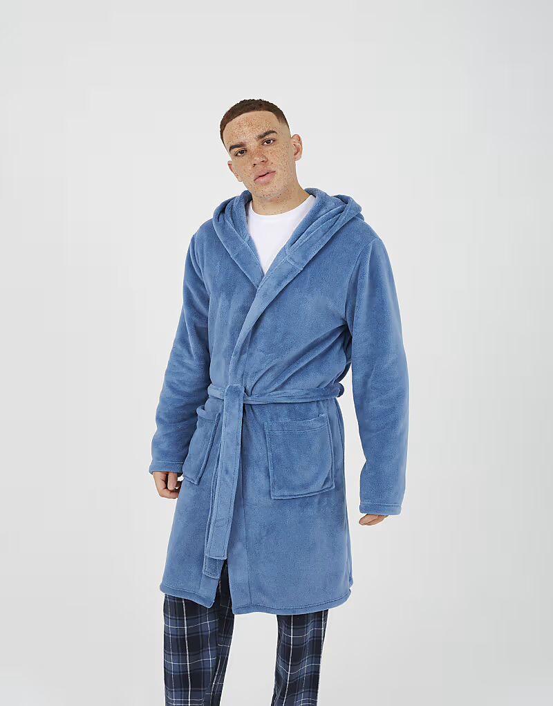 Халат с капюшоном и поясом-завязкой синего цвета Brave Soul
Халат с капюшоном и поясом-завязкой синего цвета Brave Soul