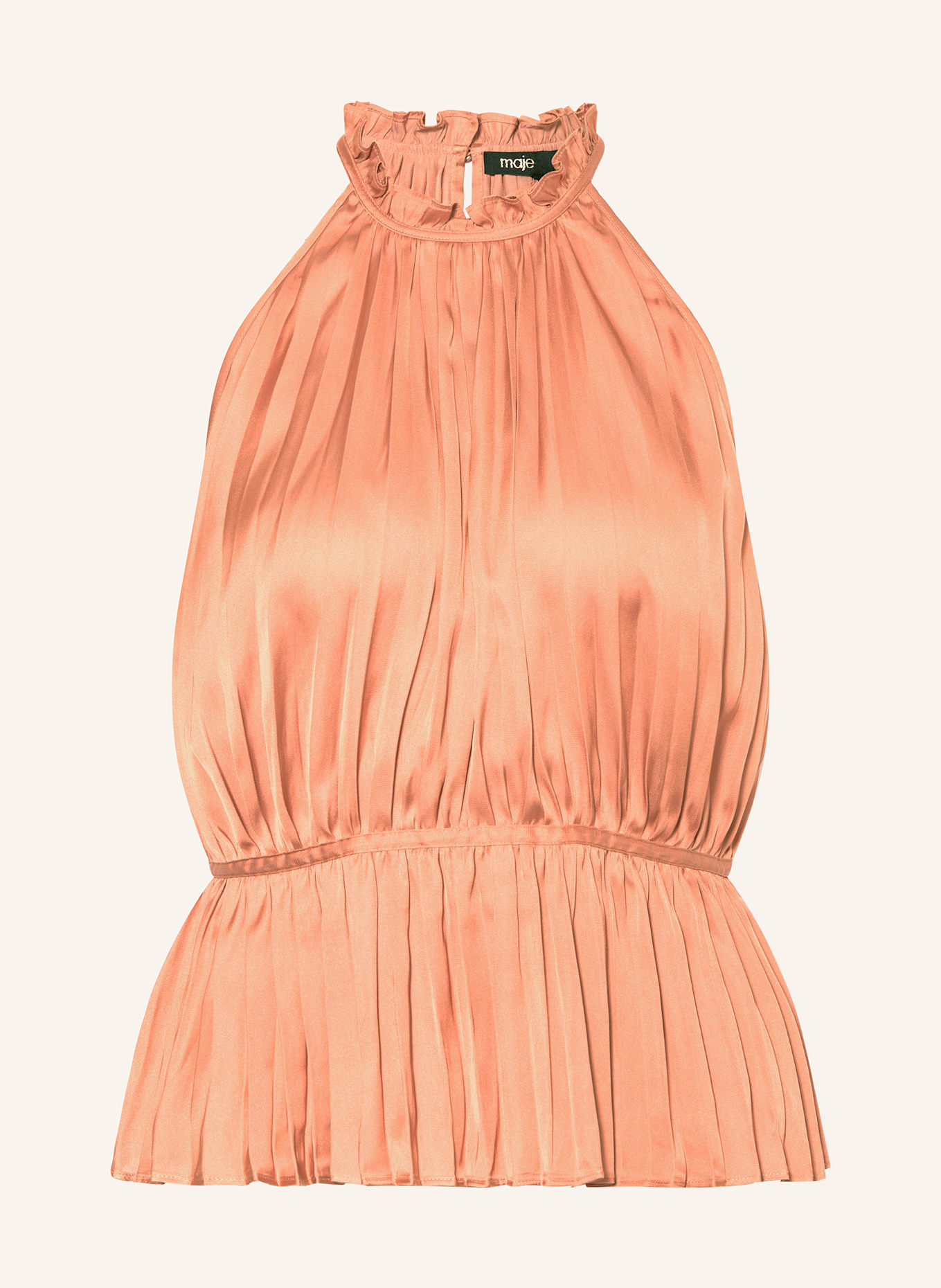 Плиссированный топ с вырезом Maje, оранжевый
Плиссированный топ с вырезом Maje, оранжевый