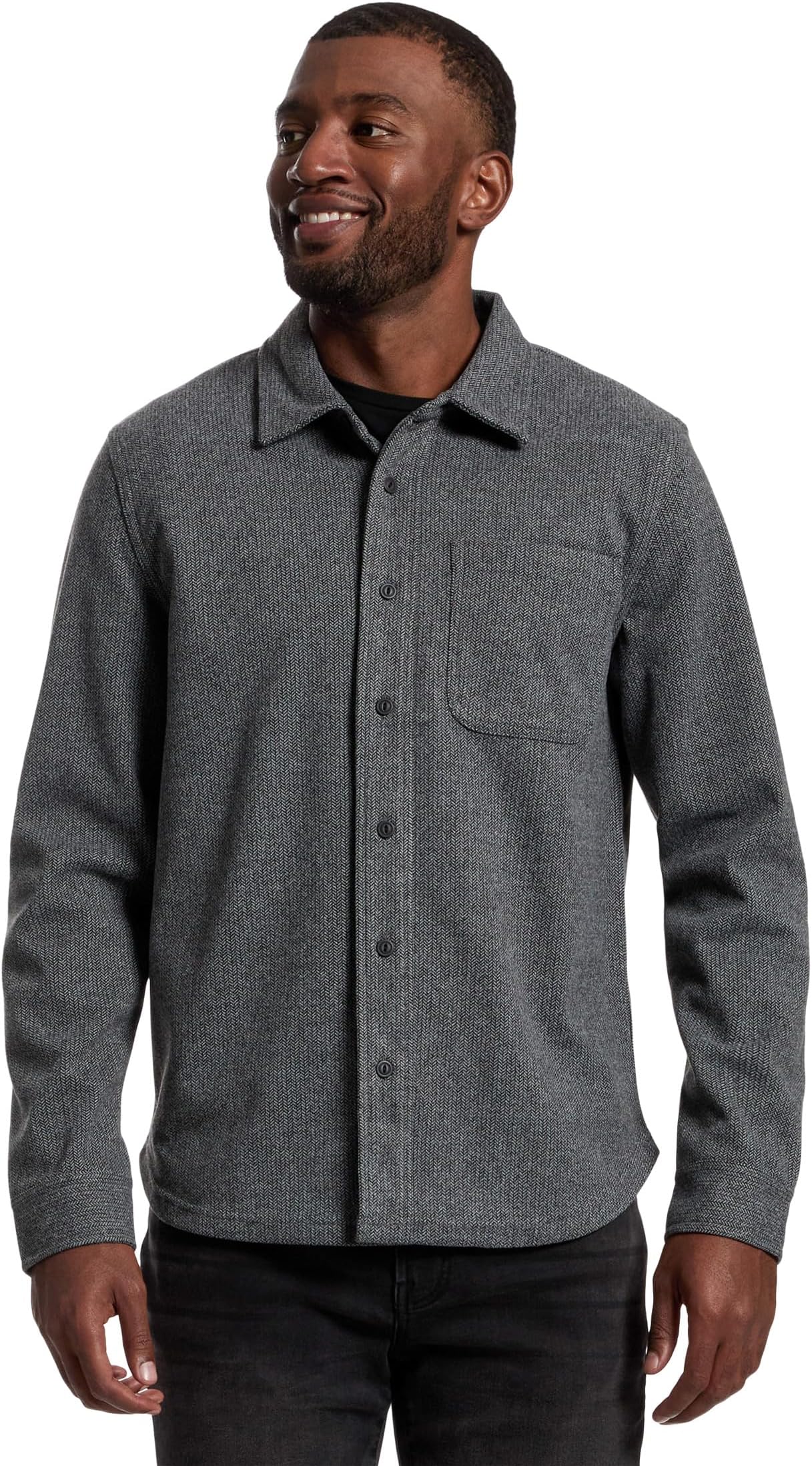 Мужская трикотажная рубашка с длинным рукавом и застежкой на пуговицы в ёлочку Liverpool Los Angeles, Grey Herringbone Multi
Мужская трикотажная рубашка с длинным рукавом и застежкой на пуговицы в ёлочку Liverpool Los Angeles, Grey Herringbone Multi