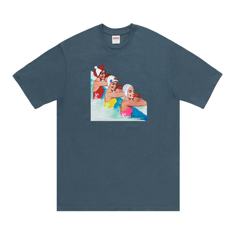 Футболка Supreme Swimmers Tee Dark Slate, синий 
Футболка Supreme Swimmers Tee Dark Slate, синий